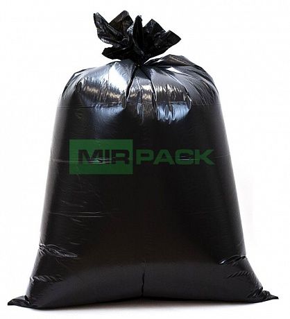 Мешки для строительного мусора 240 л. 80 мкм, ПВД, 10 шт, двухслойные, черные - Вид 3